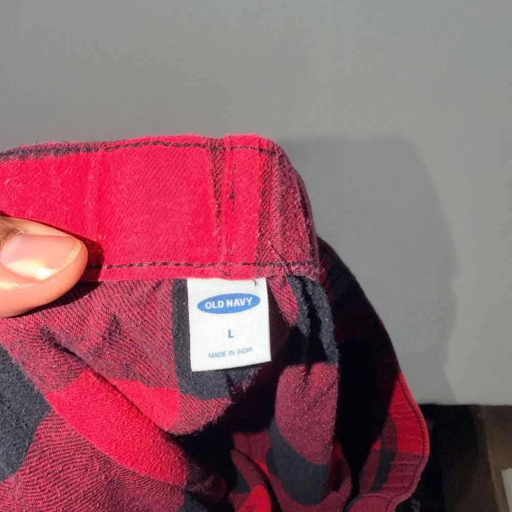 Old Navy Red and Black Buffalo Check Flannel Pajama Pants